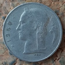 Münze, Belgien (België), 1 Franc, 1960