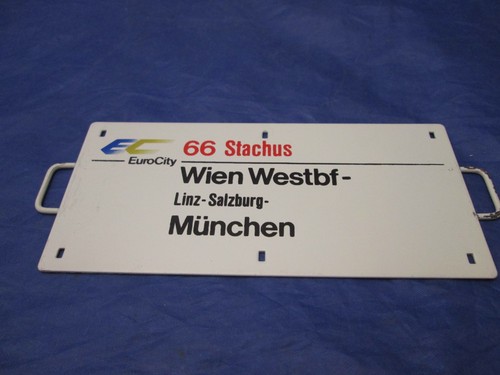Zuglaufschild euro city wien - zuglaufschild,