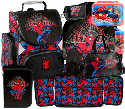 Spiderman schulranzen set 7in1 - set,