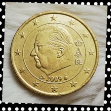 50_Cent_Euro_Münze  Belgien-2009 Fehlprägung 