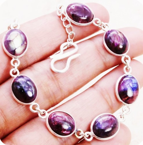 Lila labradorit boho armband - labradorit,