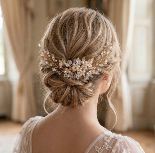Braut haarkamm gold - in, /