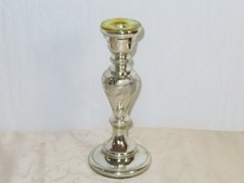 Antiker Bauernsilber Kerzenleuchter mit Bemalung! H:21cm