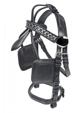 Fahrzaum Fahrkopfstück Fahrtrense mit Scheuklappen Shetty Pony Cob WB Kaltblut