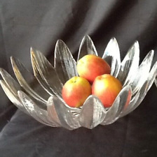 XXL Große Glasschale  Glas Schale Obstschale Blütenform Blume satiniert Ø 36 cm