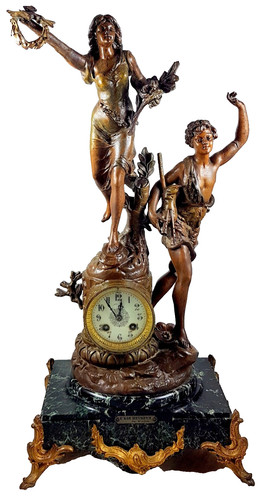 Antike kaminuhr bronze - antike,