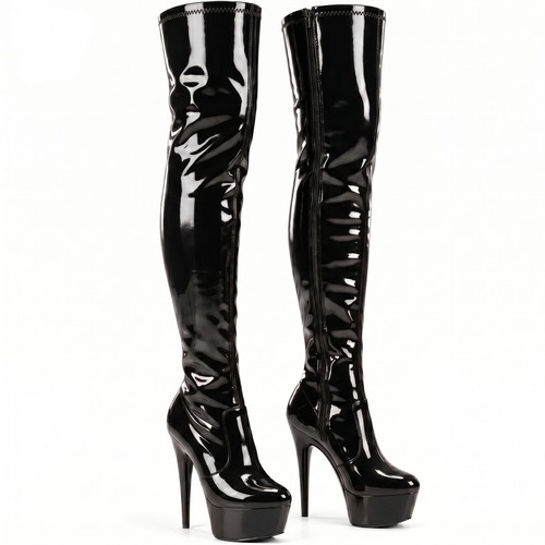 Damen schwarz rot - damen, overknees