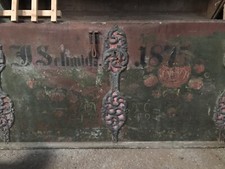 Runddeckeltruhe, Eichenholz