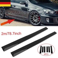 78,7" Auto Seitenschweller Ansätz Erweiterung Glanz Schwarz Für VW Golf 5 6 7 8