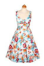 SugarShock Silja 5s retro Hawaii Flower Rockabilly Petticoat Kleid