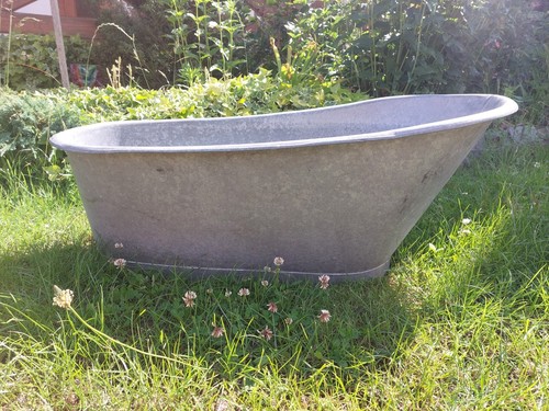 Alte zink babybadewanne - babybadewanne,