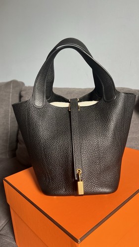 Hermès picotin noir ghw - picotin, 1&