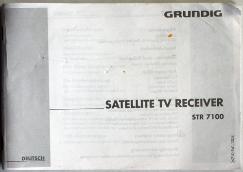 Bedienungsanleitung grundig - bedienungsanleitung,