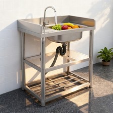 Edelstahl Spüle Werkbank