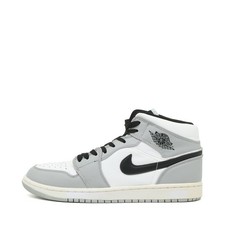 Nike Herren Air Jordan 1 Mid Schuh Grau/Schwarz/Weiß Mid-Top Sneaker EU 41