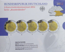 5x2 euro gedenkmünzen set