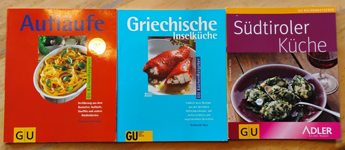 3er set kochbücher von gräfe - kochbücher,