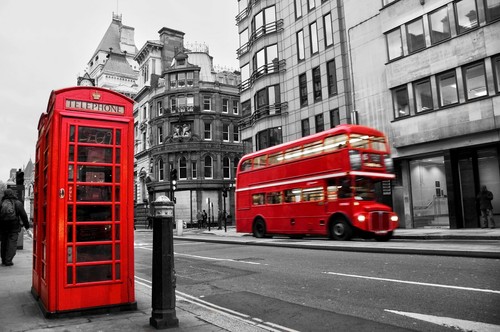 London red bus double - red,