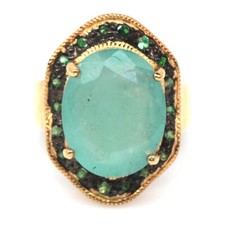 925 Silber 12 x 17 Mm. Grün