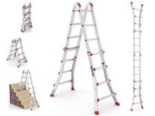 Angebot Premium Teleskopleiter Mehrzweckleiter Klappleiter faltbar Alu, TÜV-EN