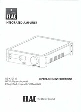 Elac  Bedienungsanleitung user manual owners manual  für DS-A 101-G english Copy