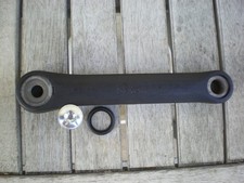 NOVA Italy Tretkurbel Stahl schwarz Pedal Kurbelarm links 150mm 4 Kant Vintage