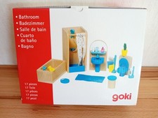 goki Puppenhausmöbel Badezimmer aus Holz ~ Einrichtung ~ Puppenmöbel