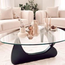 Glas Couchtisch 100x70 cm