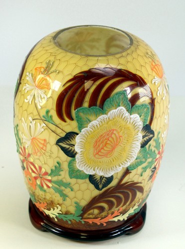 Alte glasvase vase bunt - glasvase,