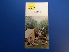 DDR Werbung -Zelte-Zubehör-original Pouch- Faltblatt Schlafsäcke aus 1958 rar