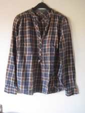 Marc O Polo Bluse kariert Gr. 38 braun blau beige Schlupfbluse Damenoberteil