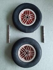 2 Räder f. Slipwagen, Schubkarre  usw. mit Steckachsen