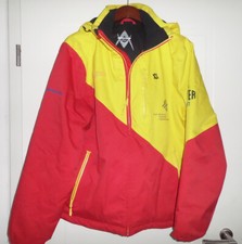Neuwertig Völkl Skianzug Herren Gr. 52 Skilehreranzug Jacke & Hose rot/gelb TOP