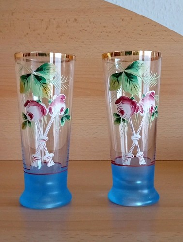 Emaille malerei 5cm - 15,5cm, glas