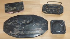 Schreibtischset, schwarzer