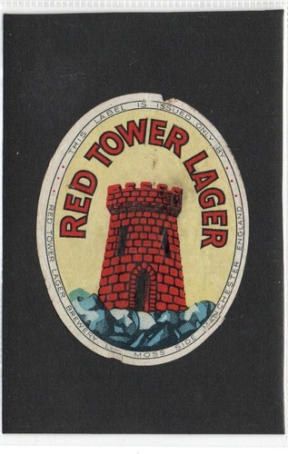 Red tower lager bieretikett - tower, lager: