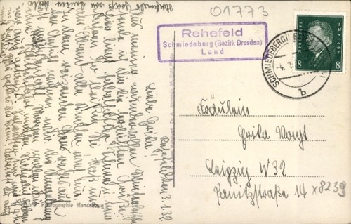 Landpoststempel rehefeld - landpoststempel,
