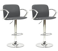 Barhocker 2er set grau - barhocker,
