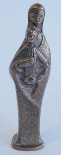 Kleine bronze skulptur madonna - bronze,