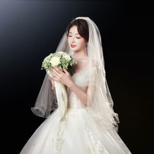  1-lagig Hochzeit Schleier Weiß Elfenbeinfarben Brautschleier Kurz Mit Kamm