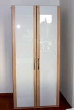 Schlafzimmerschrank gebraucht, Farbe: Eiche Sonoma mit Glasauflage, Marke: Rauch