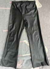 Soaked in Luxury Gr. L Damen Hose Lederoptik in Schwarz