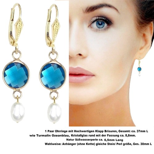 Turmalin blaue ohrringe mit - blaue,