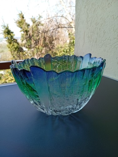 Große vintage glas schale art - große,