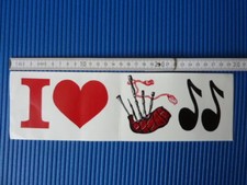 I Like Dudelsack, Bagpipe, Schottland, Aufkleber, Einzelstück, sehr selten!