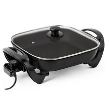 1500W Elektrische Pfanne mit Deckel Elektropfanne Wok Multipfanne Partypfanne