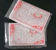 2x Geschicklichkeitsspiel Labyrinth Kugelspiel, Rakete Astronaut