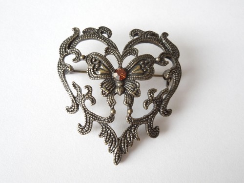 Vintage brosche herz - vintage,