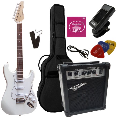 Gitarre set weiß 20 - e-gitarre,