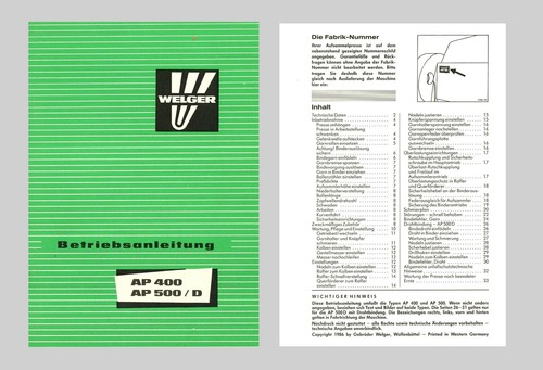 Welger hochdruckpresse 400 - welger,
